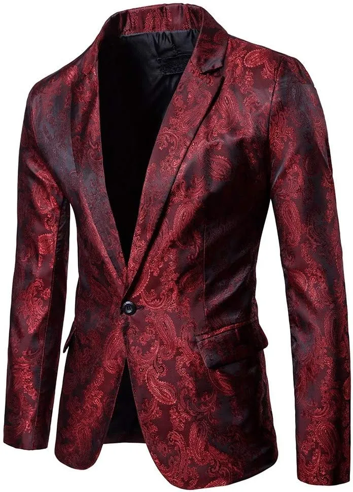 Mens Suits, Slim Fit Prom Homecoming Suit for Men, Wedding Business Outfit 2 Piece Suit Jacket Blazer Pants Set