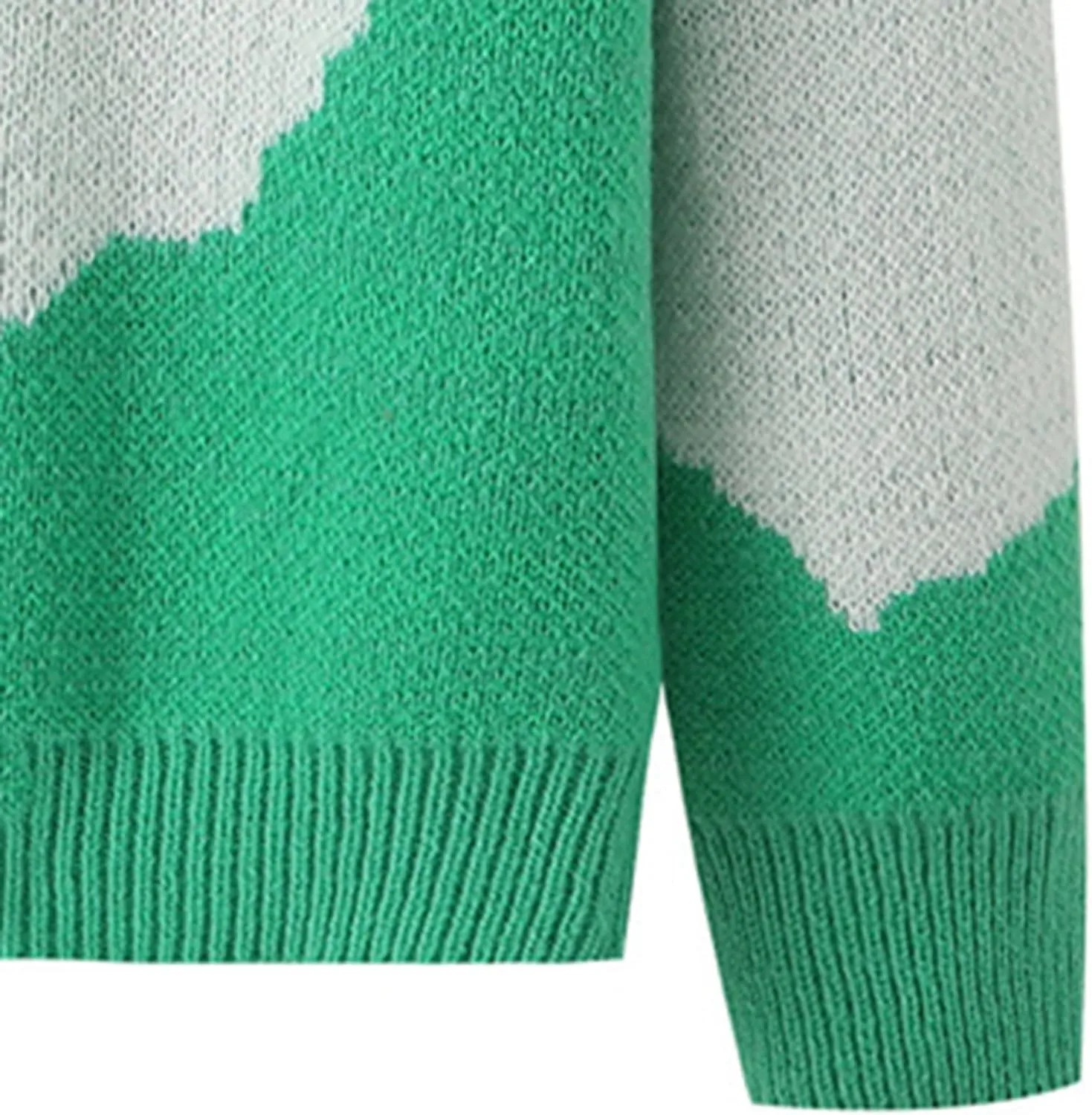 Mens Sweater Men's Patchwork V Neck Open Front Button Down Cardigan Long Sleeve Knitted Sweater