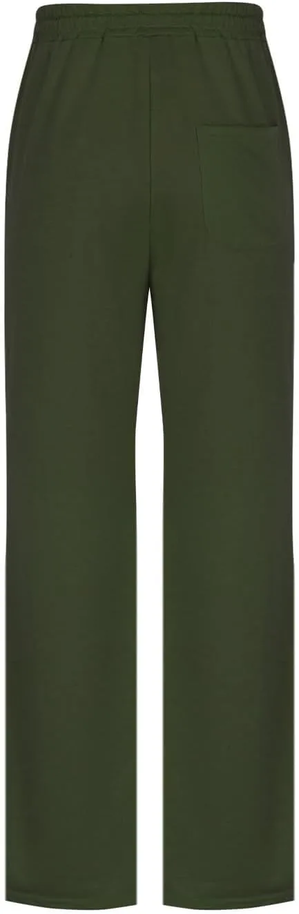 Mens Sweatpants Joggers Fleece Sweatpants Men Comfy Work Pants Straight Leg Elastic Waist Pants Drawstring Sweatpants