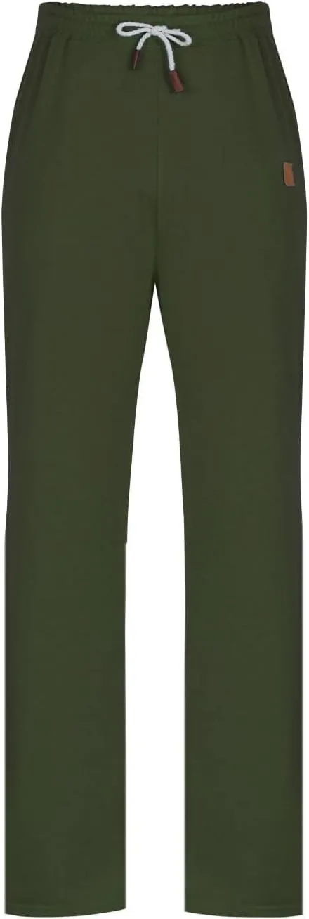 Mens Sweatpants Joggers Fleece Sweatpants Men Comfy Work Pants Straight Leg Elastic Waist Pants Drawstring Sweatpants