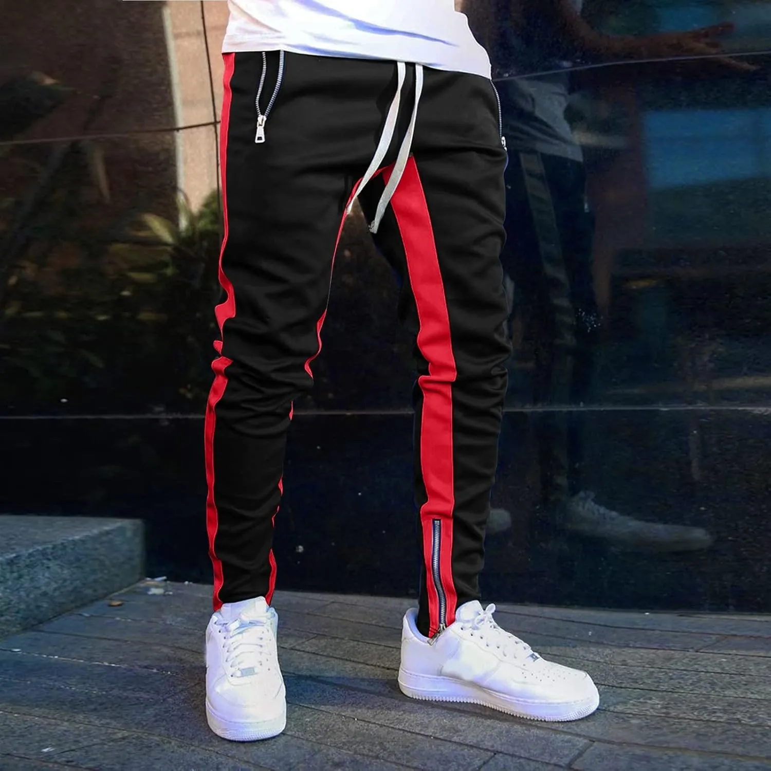 Mens Sweatpants with Pockets Big and Tall Cargo Pants for Men Men's Military Cargo Tactical Pants Lightweight Cotton
