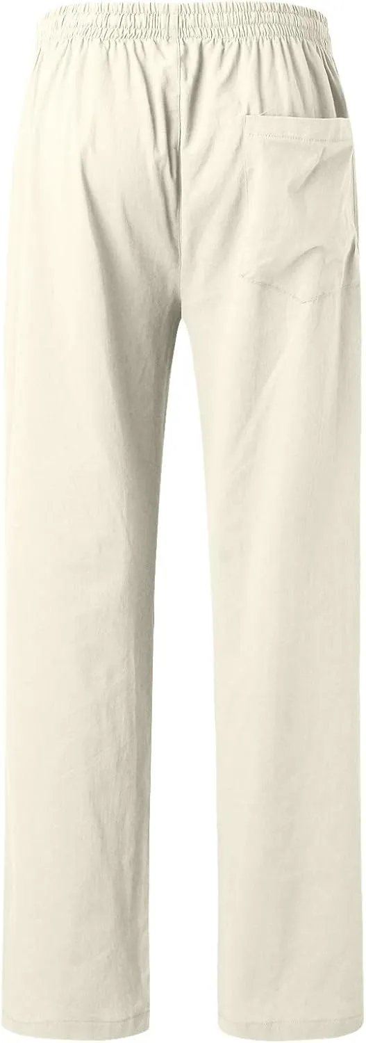 Mens Sweatpants with Pockets Big and Tall Gym Stretch Jogger Pants Mens Cargo Sweatpants Heavyweight Fleece Trousers