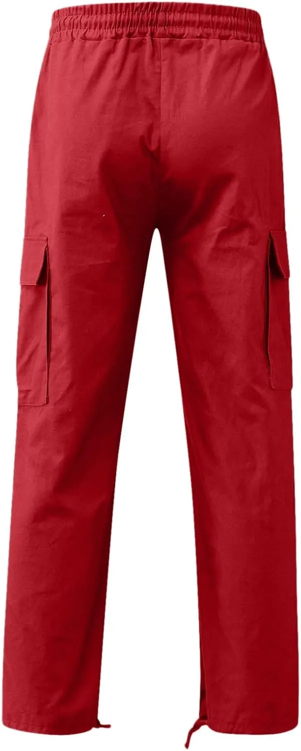 Mens Sweatpants with Pockets Big and Tall Pants Cargo Pants for Men Stretch Men's Regular Fleece Pants Winter Casual