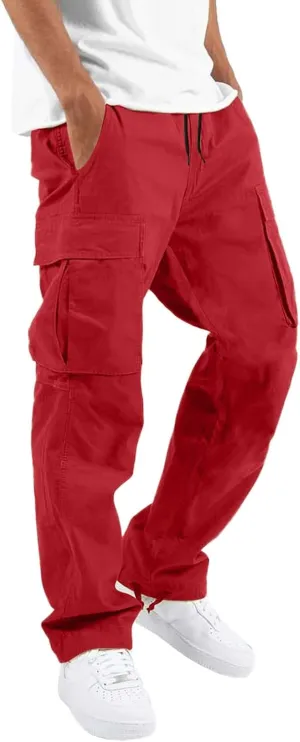 Mens Sweatpants with Pockets Big and Tall Pants Cargo Pants for Men Stretch Men's Regular Fleece Pants Winter Casual