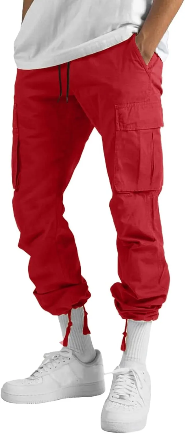 Mens Sweatpants with Pockets Big and Tall Pants Cargo Pants for Men Stretch Men's Regular Fleece Pants Winter Casual