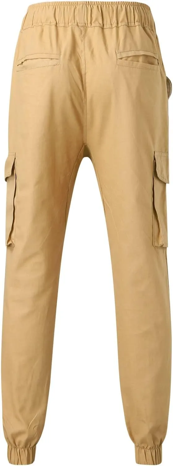 Mens Sweatpants with Pockets Big and Tall Waist Trousers Men Pants Joggers Athletic Casual Cargo Pants Military Pants