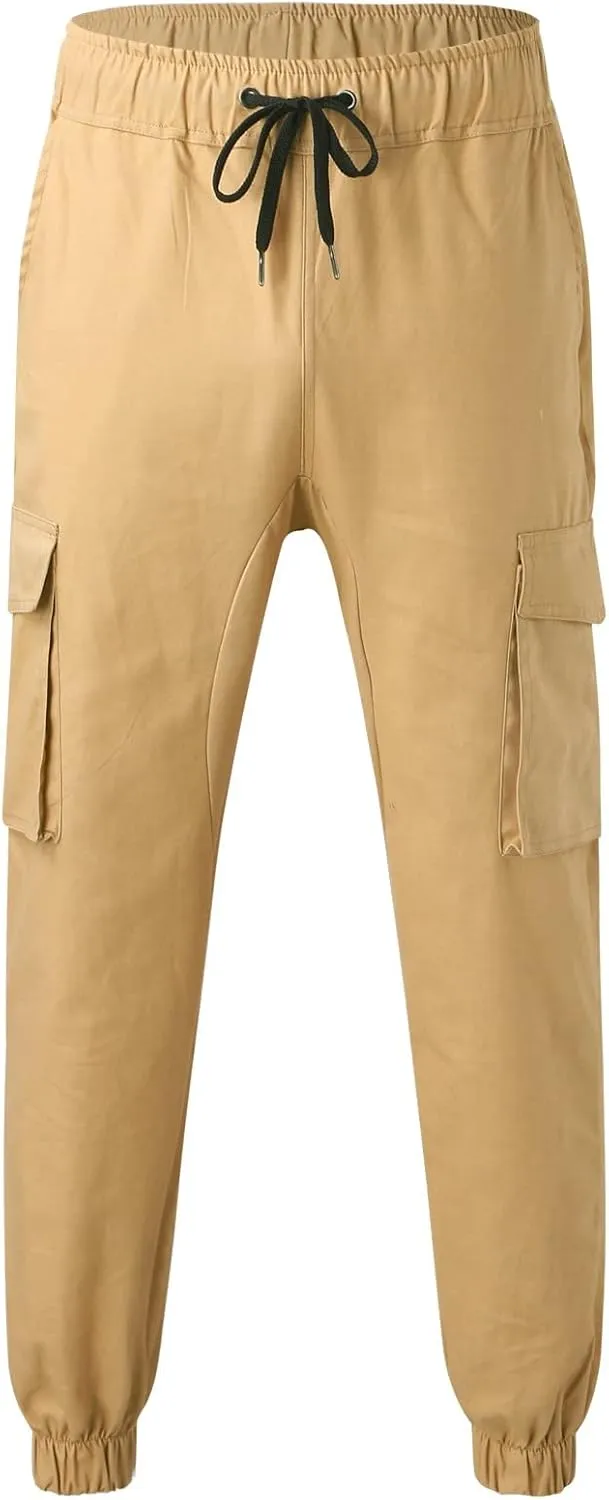 Mens Sweatpants with Pockets Big and Tall Waist Trousers Men Pants Joggers Athletic Casual Cargo Pants Military Pants