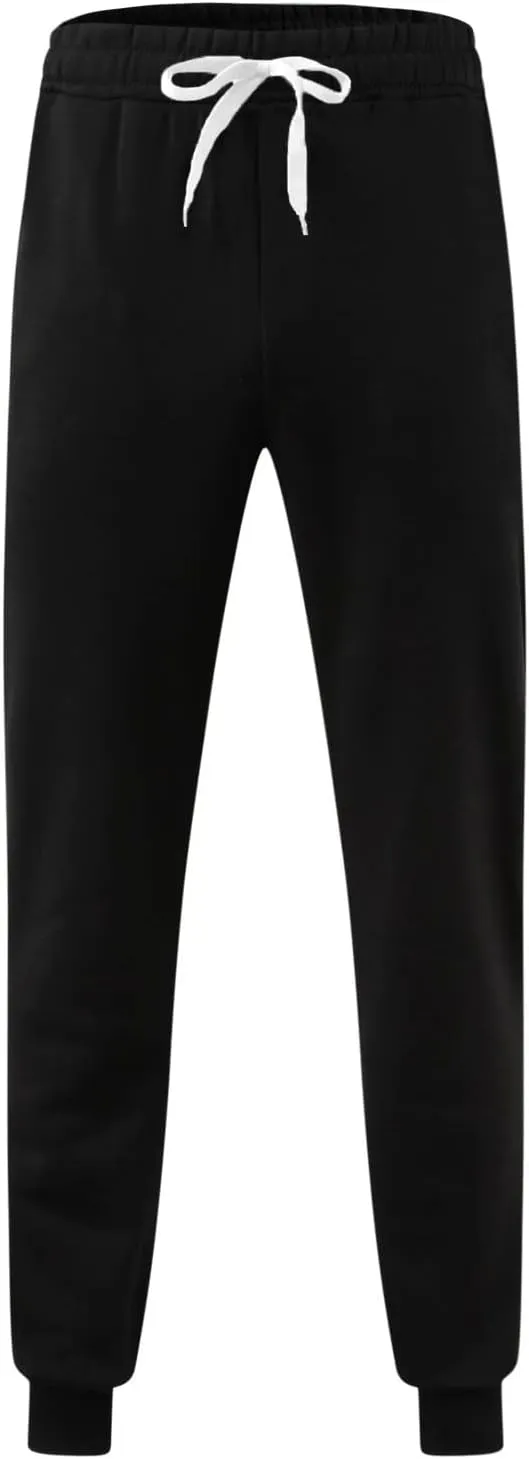 Mens Sweatpants with Pockets Fleece Elastic Bottom Men's Sports Heavyweight Jogger Pants Sweatpants for Men Trousers