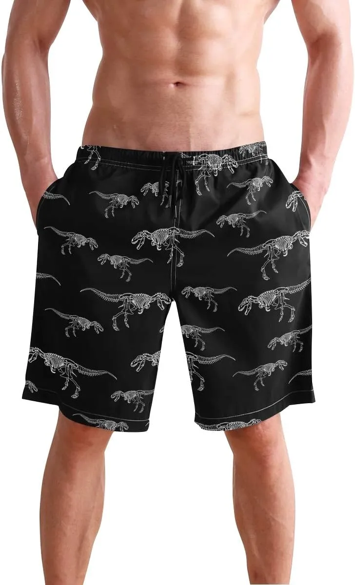 Mens Swim Trunks Board Shorts Lightweight Quick Dry Drawstring Bathing Suits