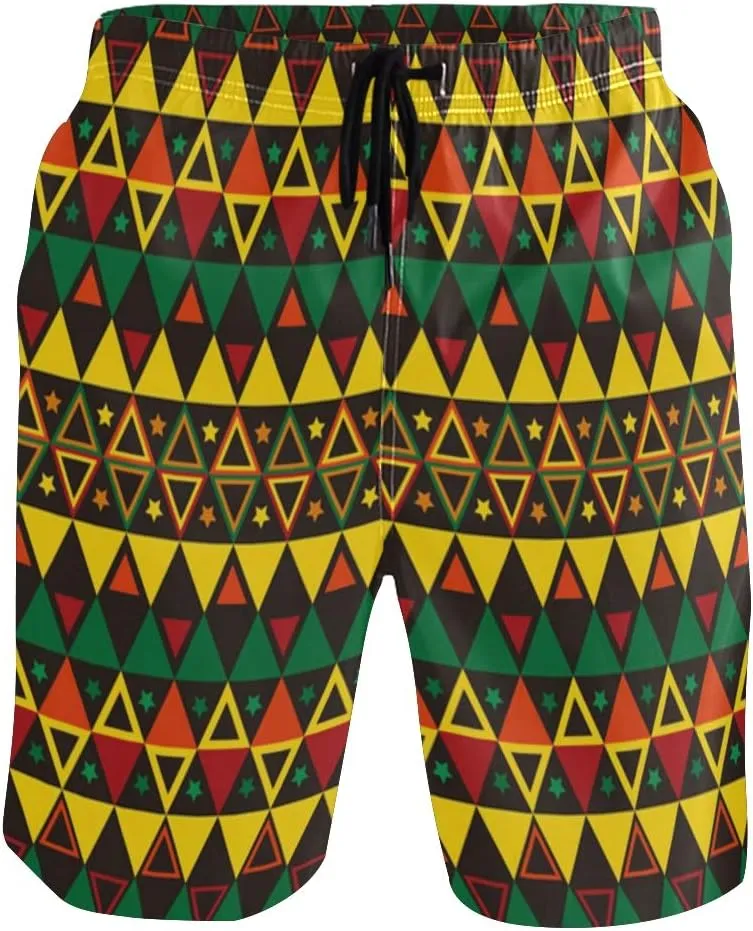 Mens Swim Trunks Board Shorts Lightweight Quick Dry Drawstring Bathing Suits