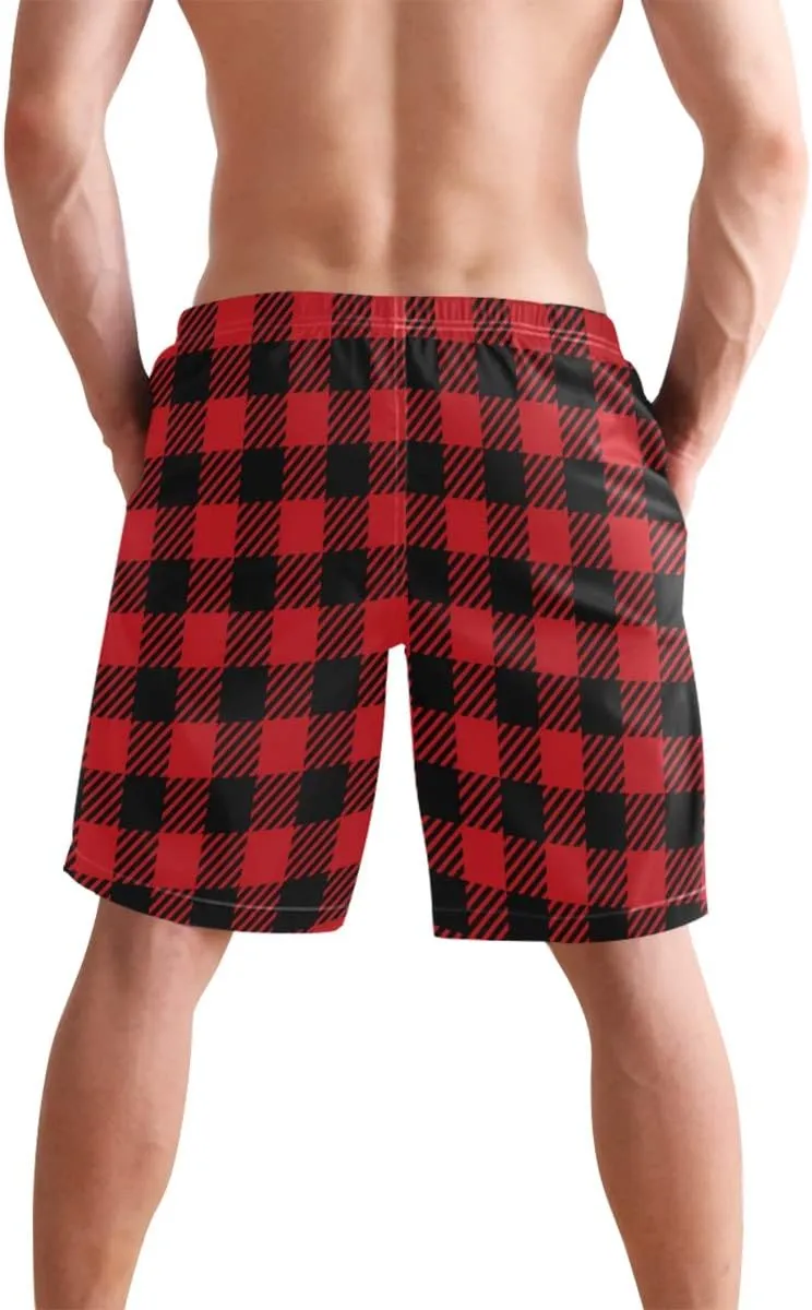 Mens Swim Trunks Board Shorts Lightweight Quick Dry Drawstring Bathing Suits