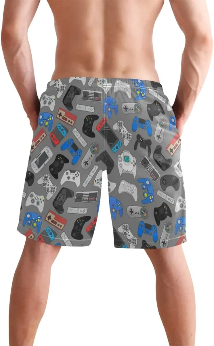 Mens Swim Trunks Board Shorts Lightweight Quick Dry Drawstring Bathing Suits