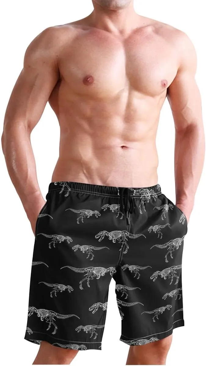 Mens Swim Trunks Board Shorts Lightweight Quick Dry Drawstring Bathing Suits