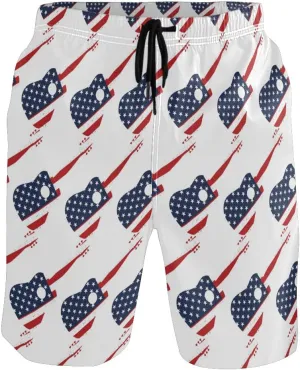 Mens Swim Trunks Board Shorts Lightweight Quick Dry Drawstring Bathing Suits
