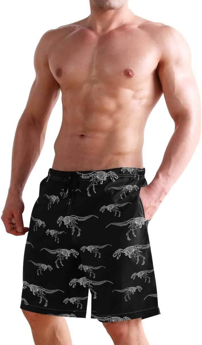Mens Swim Trunks Board Shorts Lightweight Quick Dry Drawstring Bathing Suits