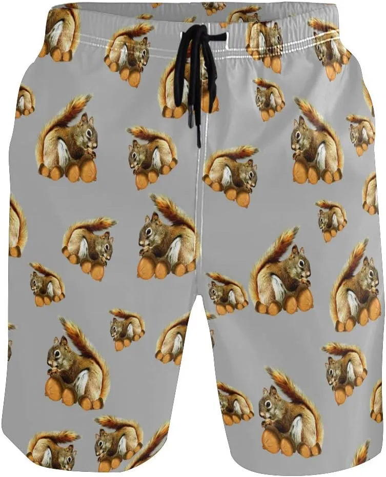 Mens Swim Trunks Board Shorts Lightweight Quick Dry Drawstring Bathing Suits