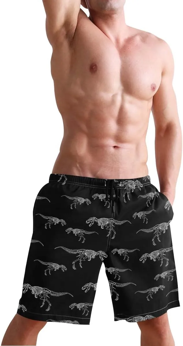 Mens Swim Trunks Board Shorts Lightweight Quick Dry Drawstring Bathing Suits