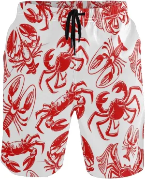Mens Swim Trunks Board Shorts Lightweight Quick Dry Drawstring Bathing Suits