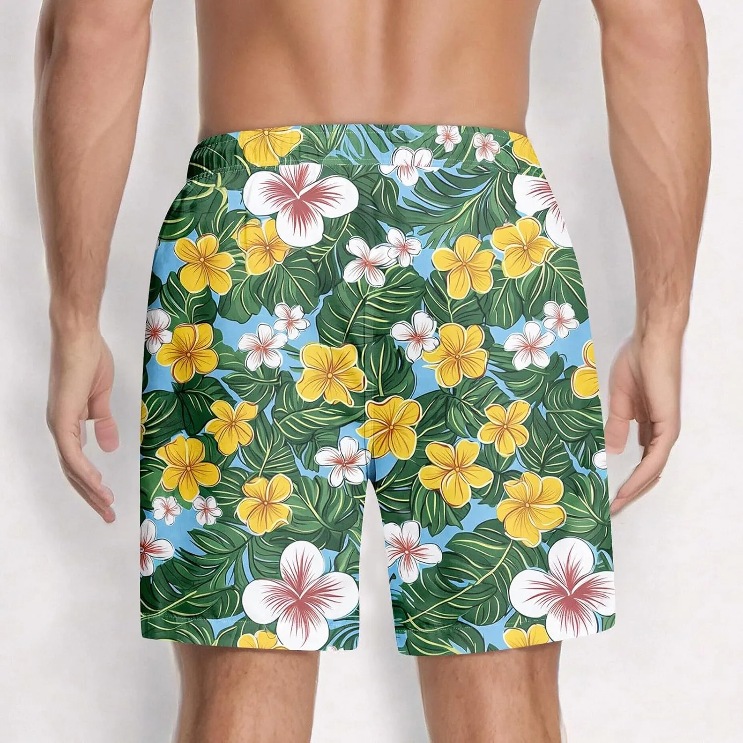 Men's Swim Trunks Quick Dry Beach Swim Shorts Stretch Board Shorts Swimsuit with Pockets