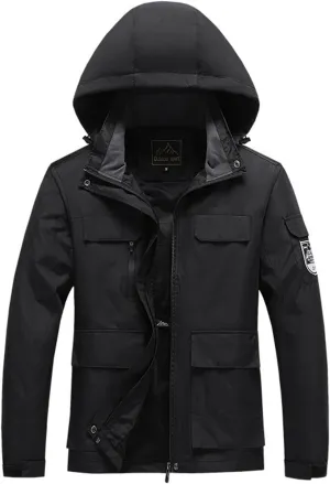 Mens Windproof Jacket Waterproof Lightweight Mountain Sport Jacket Hooded Windbreaker Outdoors Raincoat Hiking Outfits