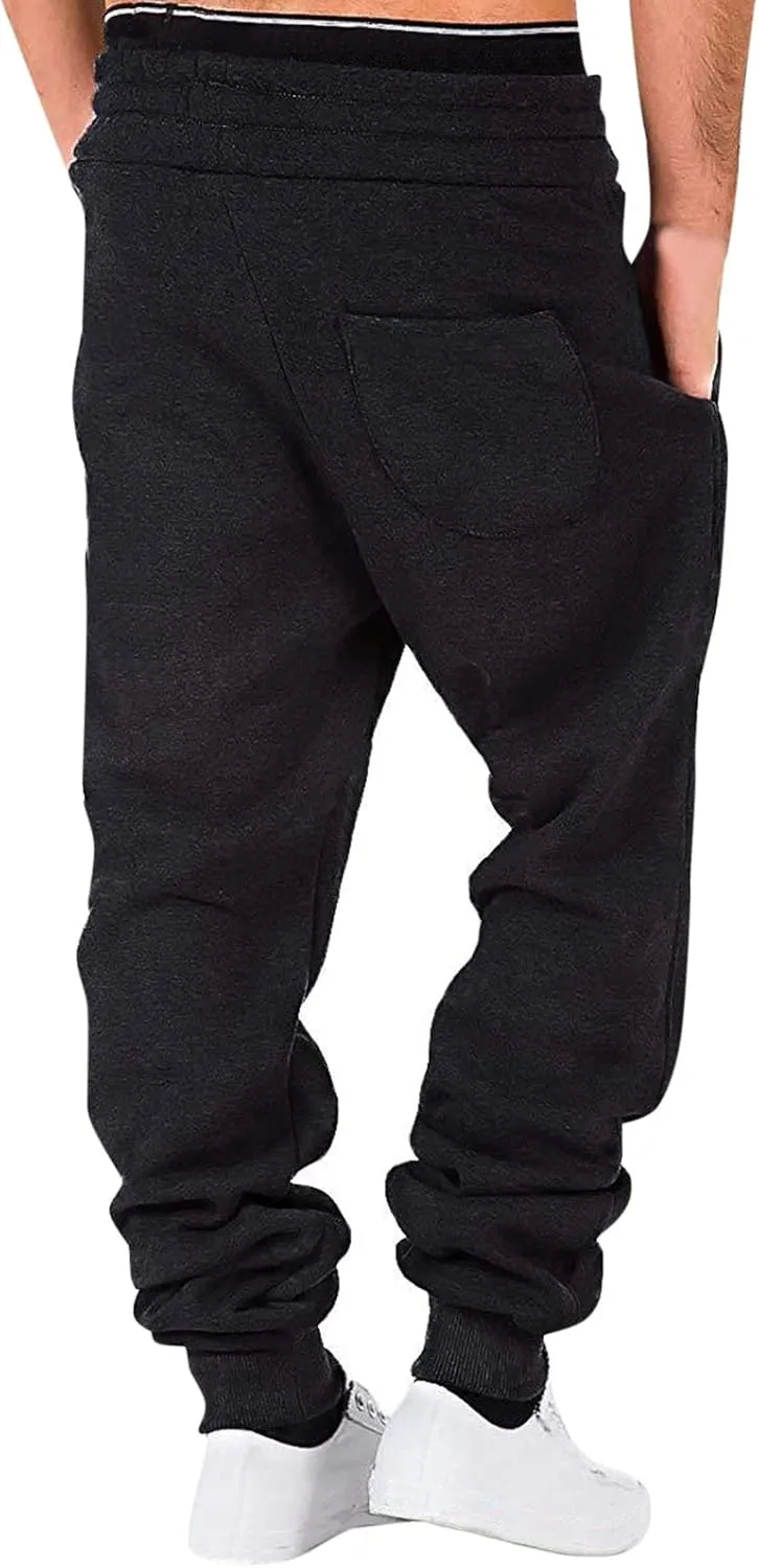 Mens Workout Cargo Sweatpants Active Fleece Jogger Pants Regular and Big & Tall Sizes Sweatpants for Men with Pockets