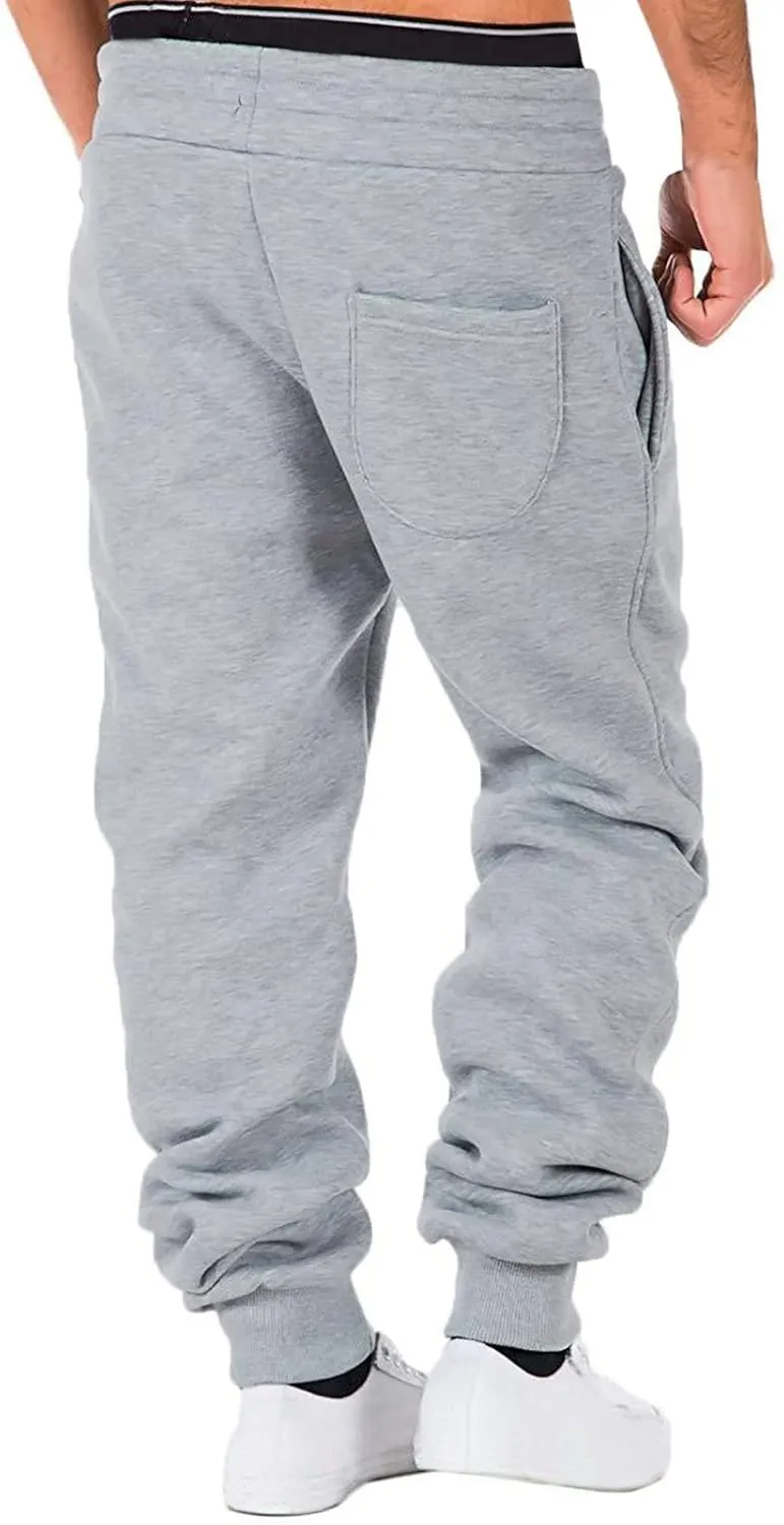 Mens Workout Cargo Sweatpants Active Fleece Jogger Pants Regular and Big & Tall Sizes Sweatpants for Men with Pockets