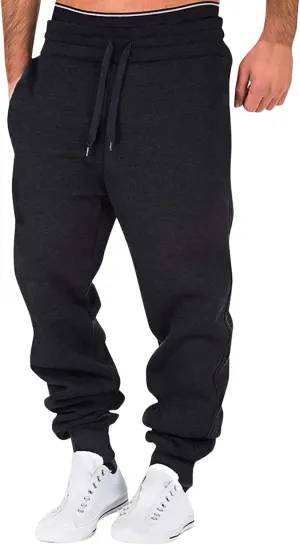 Mens Workout Cargo Sweatpants Active Fleece Jogger Pants Regular and Big & Tall Sizes Sweatpants for Men with Pockets