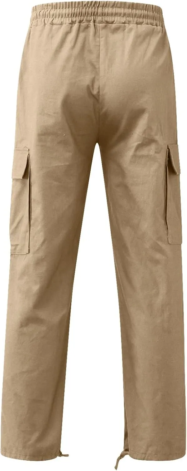 Mens Workout Cargo Sweatpants Heavyweight Mens Fashion Athletic Joggers Pants Sweatpants Trousers Cotton Cargo Pants