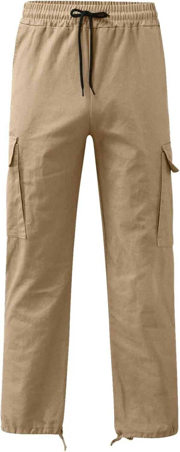 Mens Workout Cargo Sweatpants Heavyweight Mens Fashion Athletic Joggers Pants Sweatpants Trousers Cotton Cargo Pants