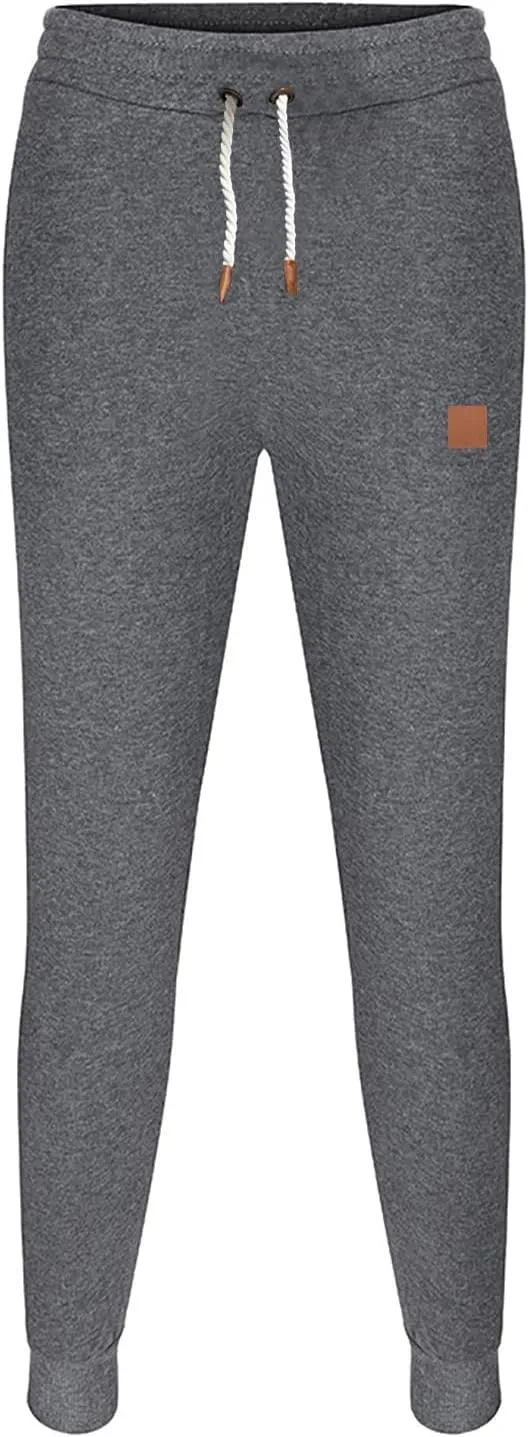 Mens Workout Cargo Sweatpants Mens Cargo Sweatpants Heavyweight Fleece Jogger Pants Drawstring Stretch Sports Trouser