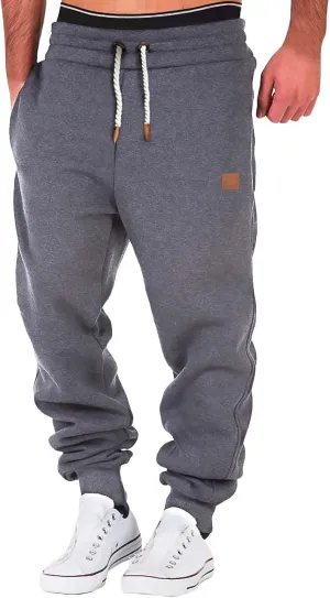 Mens Workout Cargo Sweatpants Mens Cargo Sweatpants Heavyweight Fleece Jogger Pants Drawstring Stretch Sports Trouser