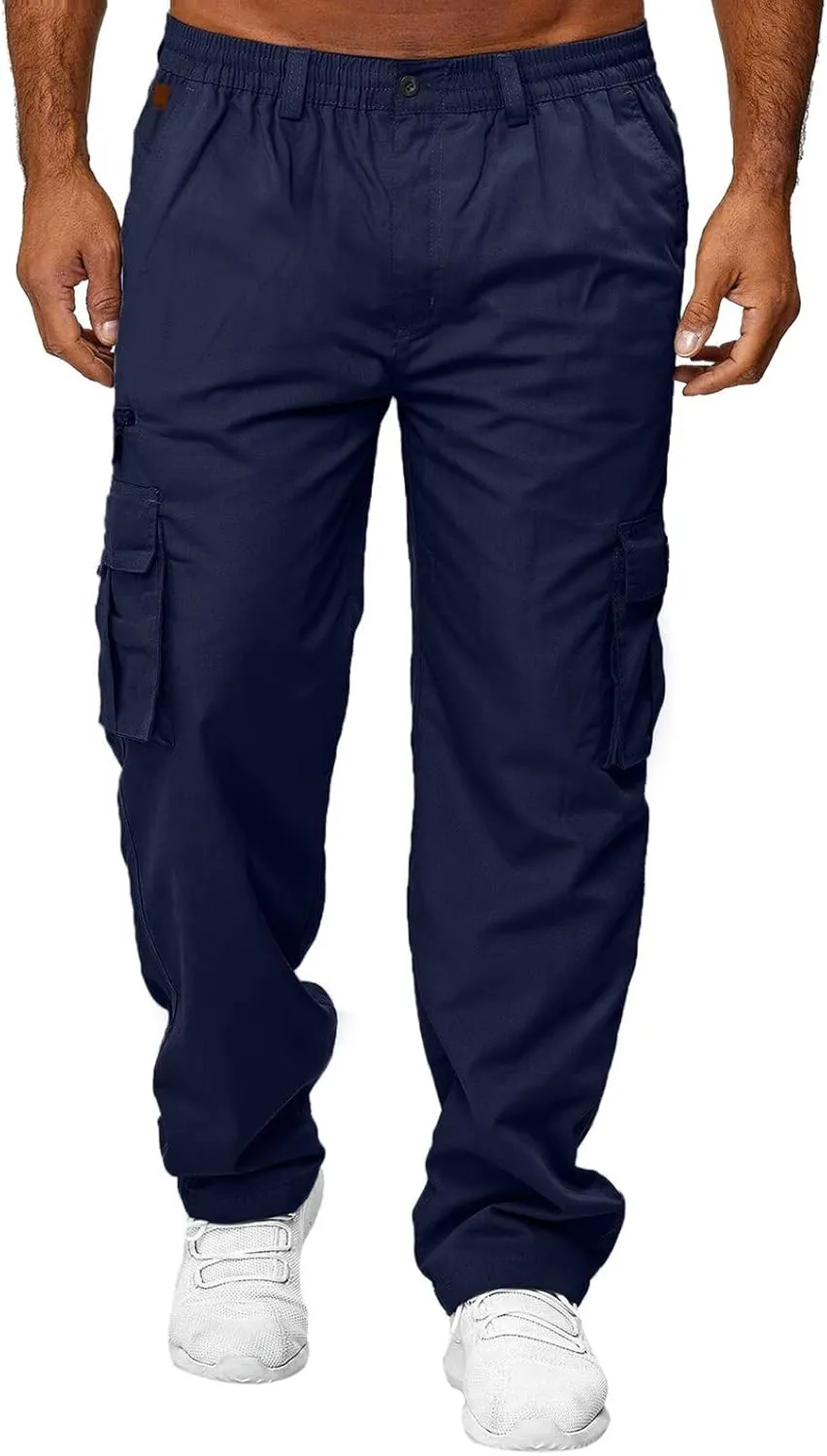 Mens Workout Cargo Sweatpants Pants Joggers for Men Big and Tall Men's Workout Slim Gym Joggers Pants Sport Training