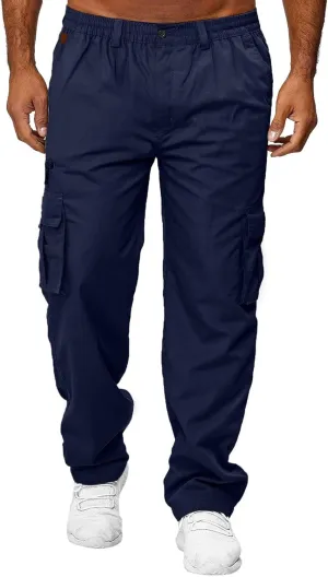 Mens Workout Cargo Sweatpants Pants Joggers for Men Big and Tall Men's Workout Slim Gym Joggers Pants Sport Training
