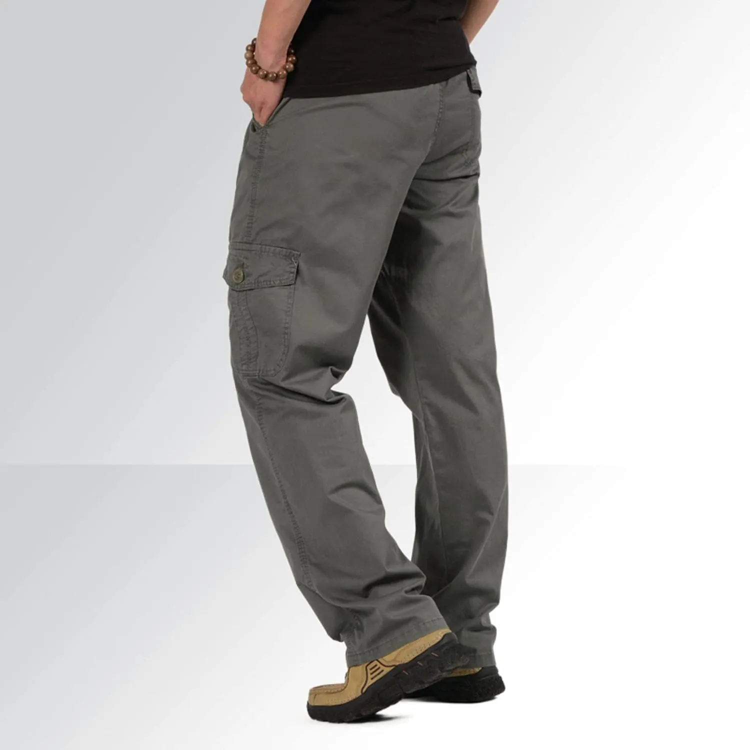 Mens Workout Cargo Sweatpants Yoga Sweatpants Athletic Lounge Pants Loose Drawstring Casual Jersey Pants Joggers for