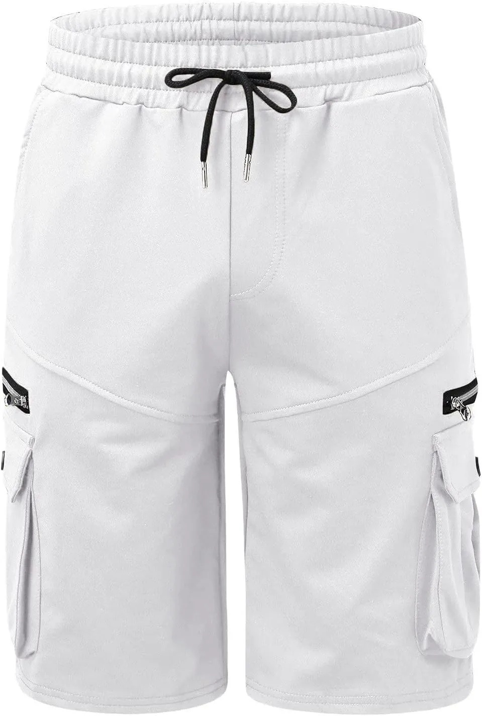 Muscularfit Shorts Men Casual Cotton Gym Athletic Workout Cargo Shorts Summer Fashion Drawstring Stretch Multi Pockets Shorts