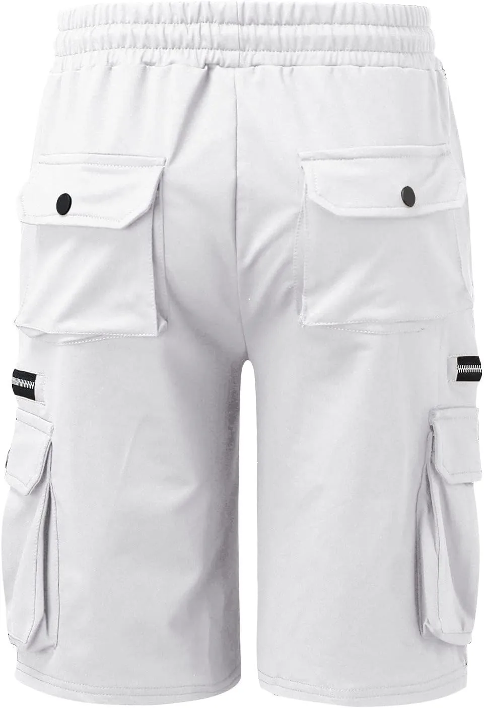 Muscularfit Shorts Men Casual Cotton Gym Athletic Workout Cargo Shorts Summer Fashion Drawstring Stretch Multi Pockets Shorts