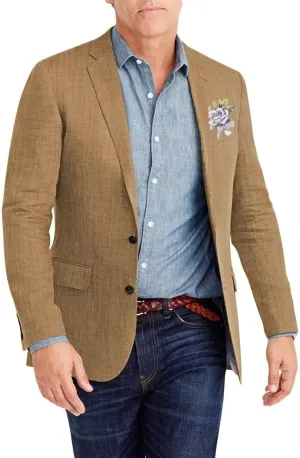 Netsky Mens Linen Blazer Casual Two Button Suit Jacket Lightweight Sport Coat for Men Summer