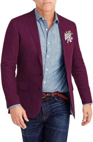 Netsky Mens Linen Blazer Casual Two Button Suit Jacket Lightweight Sport Coat for Men Summer