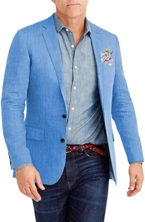 Netsky Mens Linen Blazer Casual Two Button Suit Jacket Lightweight Sport Coat for Men Summer