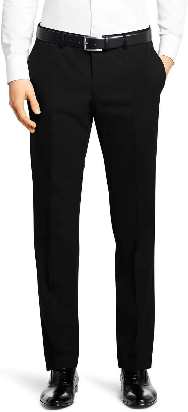 Nicoletti Men's Two Button Stretch Slim Fit Suit Ticket Pocket Jacket with Pant