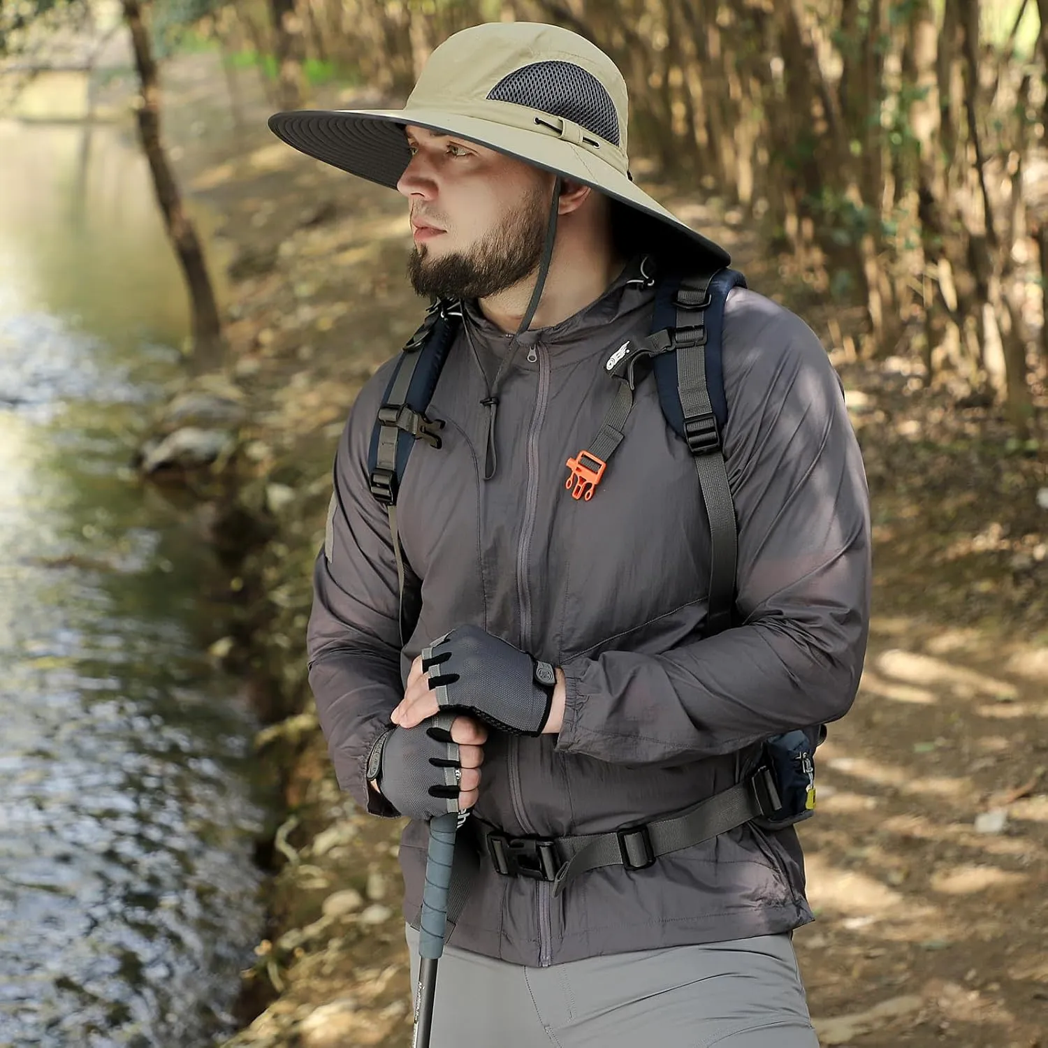 Oversized XL/XXL Sun Hat for Large Head, UV Protection Ventilated Summer Hats for Fishing Hiking Garden Beach
