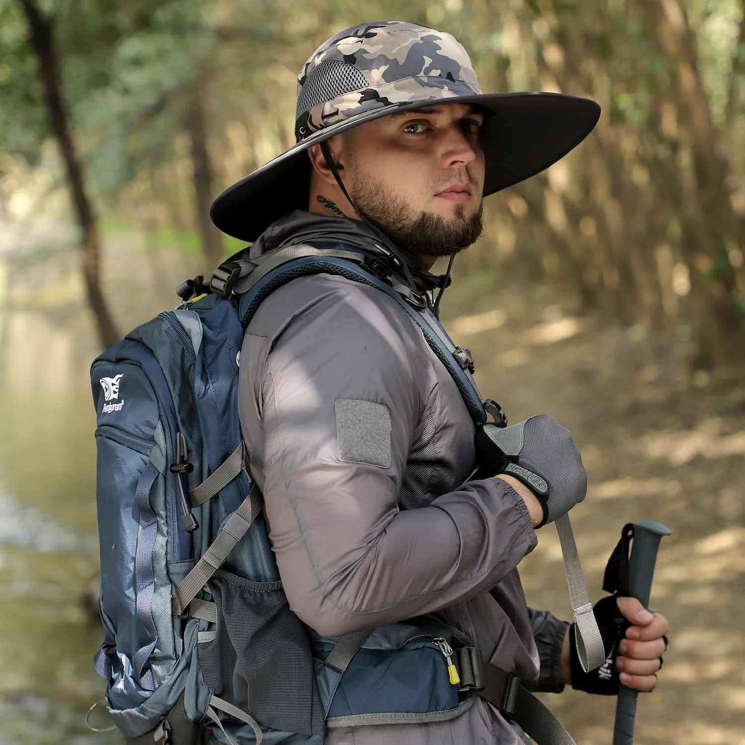 Oversized XL/XXL Sun Hat for Large Head, UV Protection Ventilated Summer Hats for Fishing Hiking Garden Beach