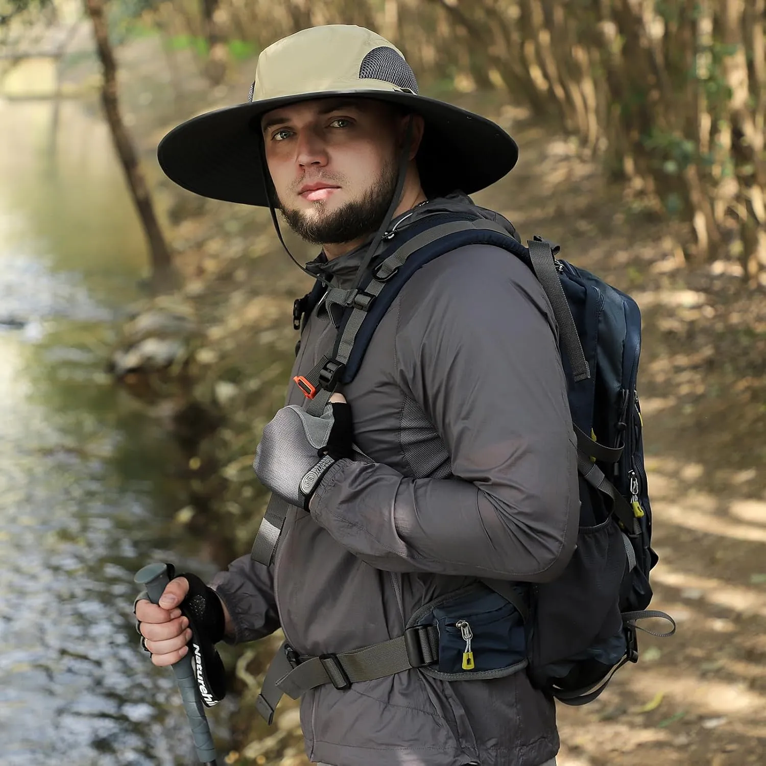 Oversized XL/XXL Sun Hat for Large Head, UV Protection Ventilated Summer Hats for Fishing Hiking Garden Beach
