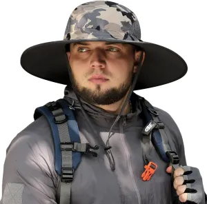 Oversized XL/XXL Sun Hat for Large Head, UV Protection Ventilated Summer Hats for Fishing Hiking Garden Beach
