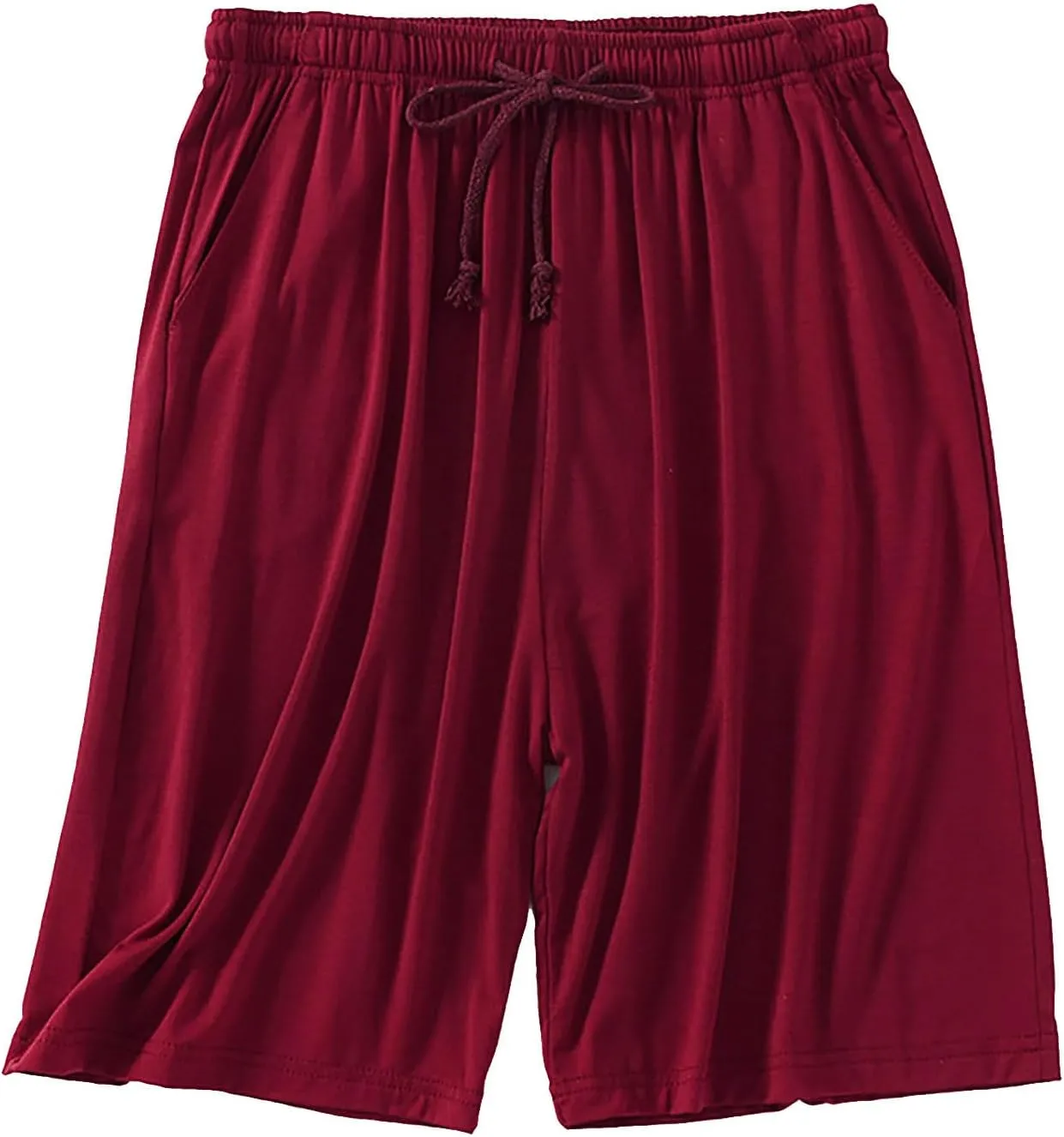 Pajama Shorts for Men Elastic Waist Casual Comfy Lounge Shorts Summer Loose Fit Lightweight Drawstring Sweat Shorts