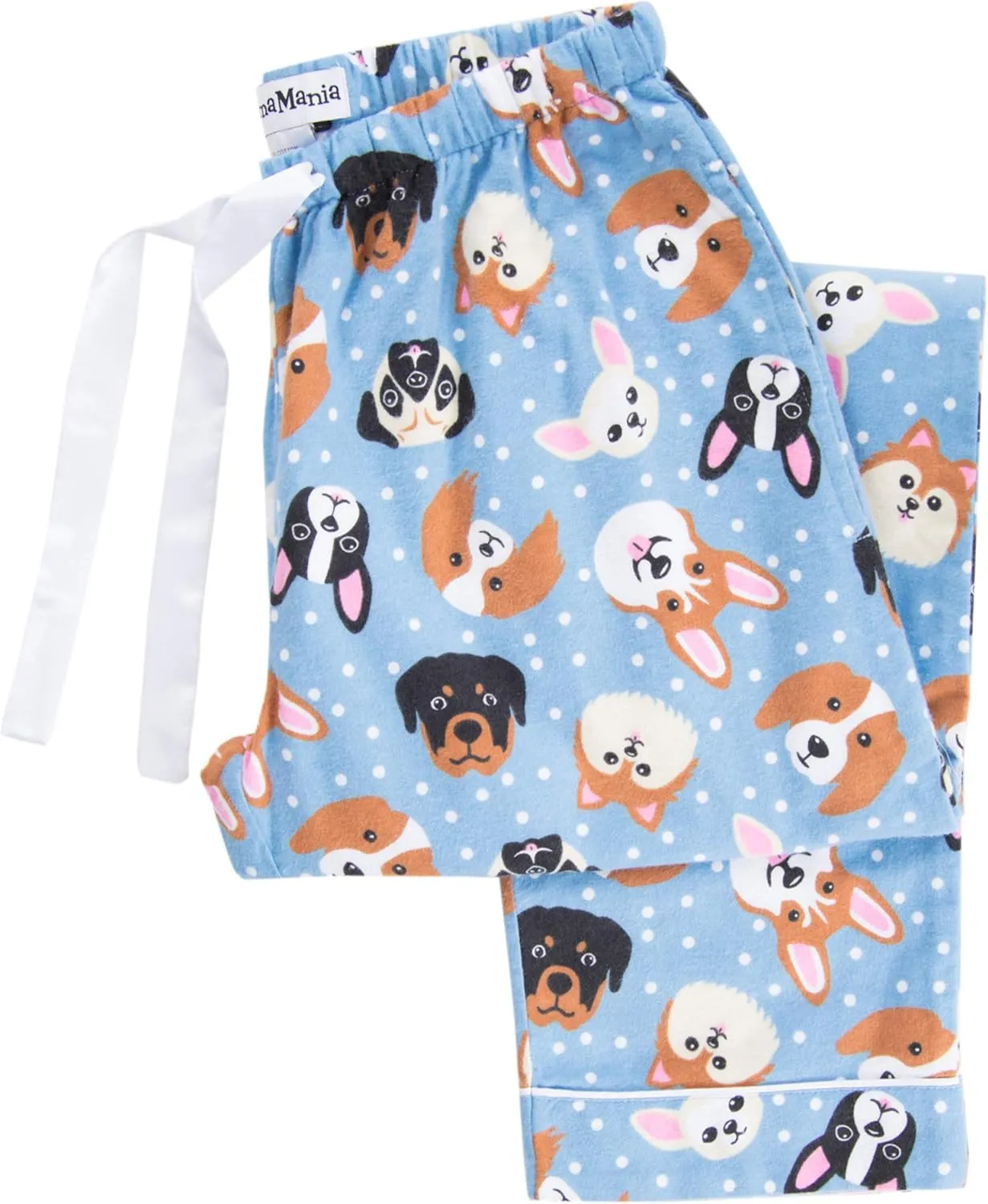 PajamaMania Women's Cotton Flannel Pajama PJ Pants with Pockets