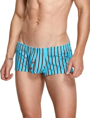 Panegy Mens Striped Lounge Shorts Cotton Comfort 3" Short Boxers Relaxed Sleepwear Underwear