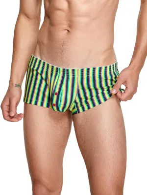 Panegy Mens Striped Lounge Shorts Cotton Comfort 3" Short Boxers Relaxed Sleepwear Underwear