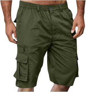 Pants for Man Summer Fall Loose Fit Cargo Straight Leg Plain Long Leg Pants Shorts Mens 2025 Fashion