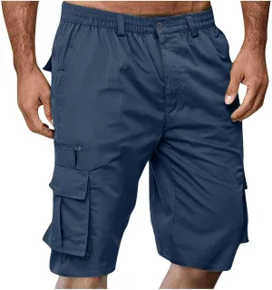 Pants for Man Summer Fall Loose Fit Cargo Straight Leg Plain Long Leg Pants Shorts Mens 2025 Fashion